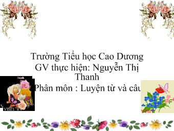 Bài giảng Nhân hóa ôn cách đặt và trả lời câu hỏi để làm gì?