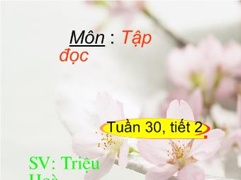 Bài giảng Tập đọc - Bài: Dòng sông mặc áo