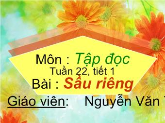 Bài giảng Tập đọc - Tuần 22, tiết 1