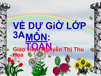 Bài giảng Toán - Bài: Diện tích của một hình