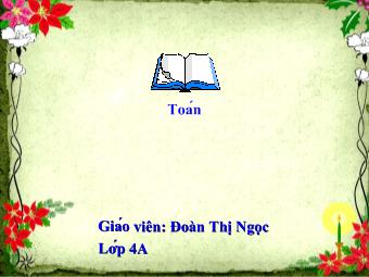 Bài giảng Toán - Bài: Hình thoi