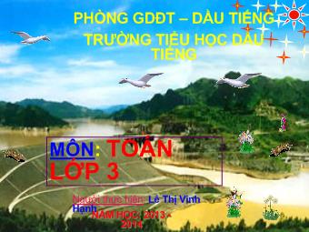 Bài giảng Toán - Bài :Tìm số chia