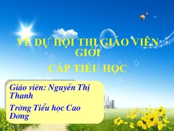 Bài thi Tập đọc