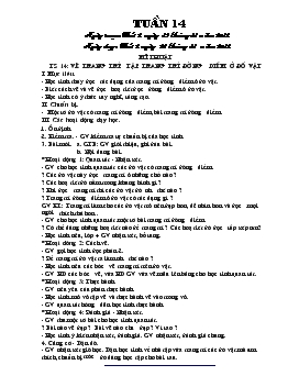 Giáo án lớp 3 - Tuần 14