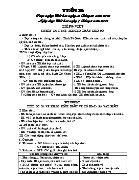 Giáo án lớp 3 - Tuần 20