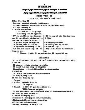 Giáo án lớp 3 - Tuần 26