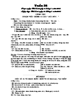 Giáo án lớp 3 - Tuần 28