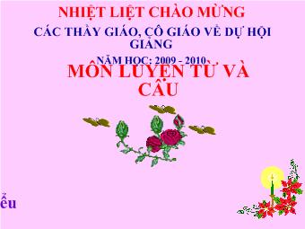 Luyện từ và câu - Bài: Động từ