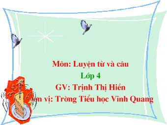 Luyện từ và câu - Mở rộng vốn từ: Tài năng