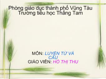 Luyện từ và câu - Tiết 23: Câu hỏi và dấu chấm hỏi