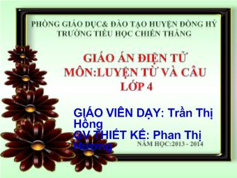 Luyện từ và câu