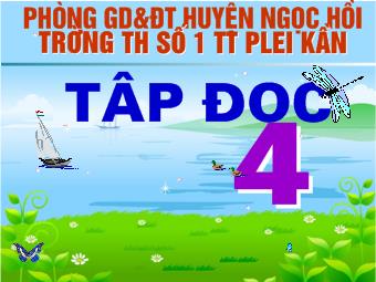 Tập đọc - Con chuồn chuồn nước