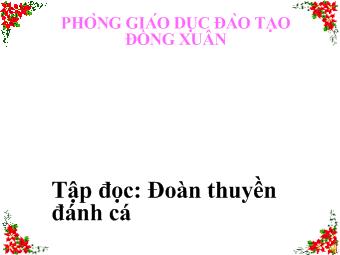 Tập đọc lớp 4 - Bài: Đoàn thuyền đánh cá