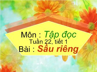 Tập đọc - Tuần 22, tiết 1