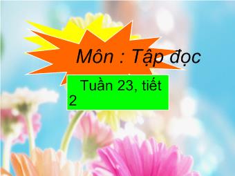 Tập đọc - Tuần 23, tiết 2