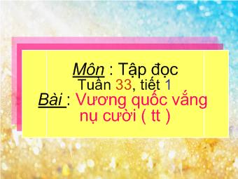 Tập đọc - Tuần 33, tiết 1