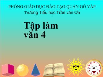 Tập làm văn 4 - Cấu tạo bài văn miêu tả cây cối