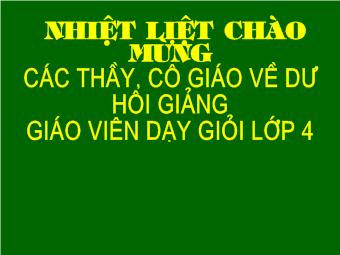 Tập làm văn - Quan sát đồ vật