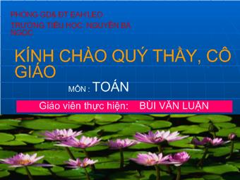 Toán - Bài: Luyện tập chung