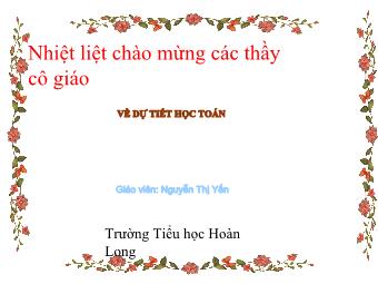 Toán -  Bài: Thể tích hình hộp chữ nhật