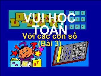 Vui học toán - Với các con số (bài 3)