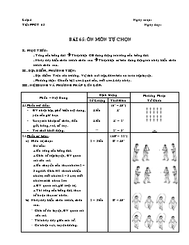 Giáo án lớp 4 - Bài 65: Ôn môn tự chọn