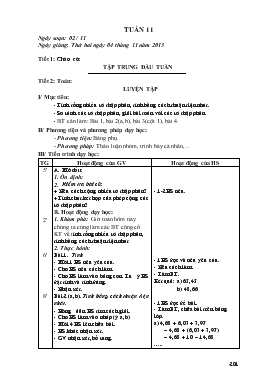 Giáo án Lớp 5 - Tuần 11