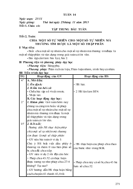 Giáo án Lớp 5 - Tuần 14