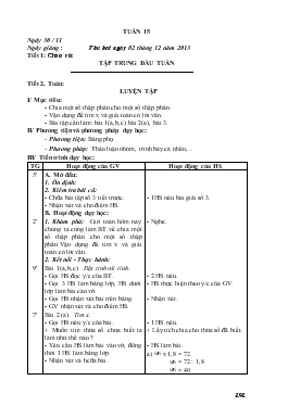 Giáo án Lớp 5 - Tuần 15