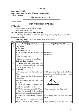 Giáo án Lớp 5 - Tuần 18