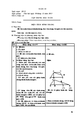 Giáo án Lớp 5 - Tuần 19