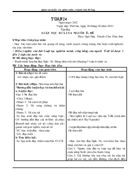 Giáo án Lớp 5 - Tuần 24_Giáo viên: Trịnh Thị Hồng