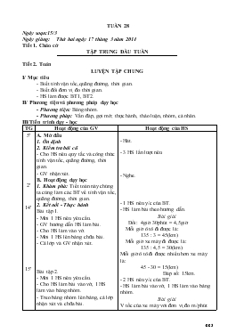 Giáo án Lớp 5 - Tuần 28