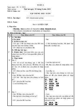 Giáo án Lớp 5 - Tuần 2