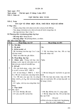 Giáo án Lớp 5 - Tuần 33