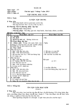 Giáo án Lớp 5 - Tuần 35