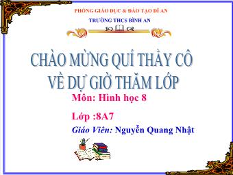 Bài 12: Hình vuông - Nguyễn Quang Nhật