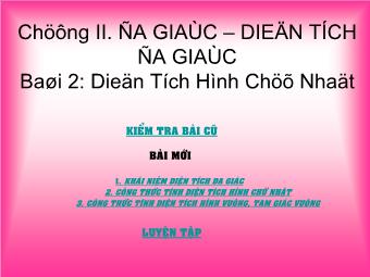 Bài 2: Diện tích hình chữ nhật