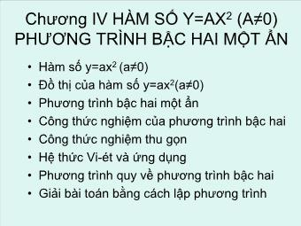 Bài 2. Đồ thị của hàm số y = ax2 (a≠0)