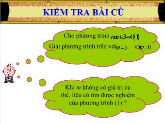 Bài 2: Phương trình quy về phương trình bậc nhất, bậc hai