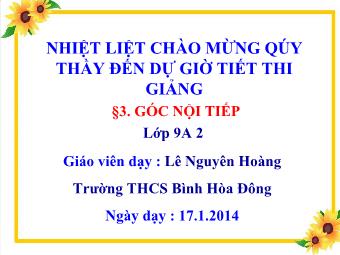 Bài 3. Góc nội tiếp - Lê Nguyên Hoàng