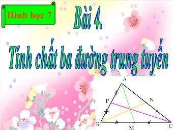 Bài 4. Tính chất ba đường trung tuyến của tam giác