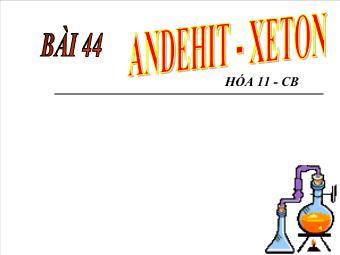 Bài 44: Andehit - Xeton
