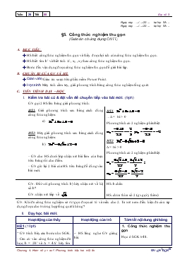 Bài 5. Công thức nghiệm thu gọn