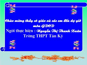 Bài 5: Cung – cầu trong sản xuất và lưu thông hàng hóa - Nguyễn Thị Thanh Xuân