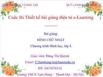 Bài 9: Hình chữ nhật - Đặng Thị Quỳnh