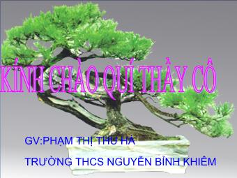 Bài giảng Đơn thức - Phạm Thị Thu Hà