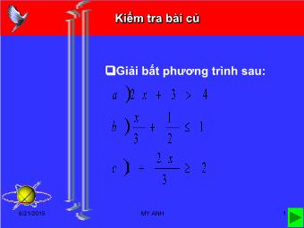 Bài giảng Phương trình chứa dấu giá trị tuyệt đối