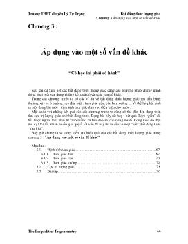 Bất đẳng thức lượng giác - Chương 3: Áp dụng vào một số vấn đề khác