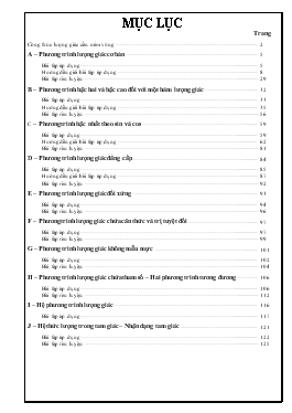 Các đề thi Đại học về phương trình lượng giác